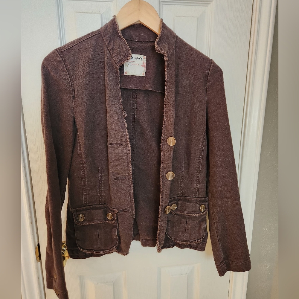 Old Navy Brown Utility Cargo Jacket